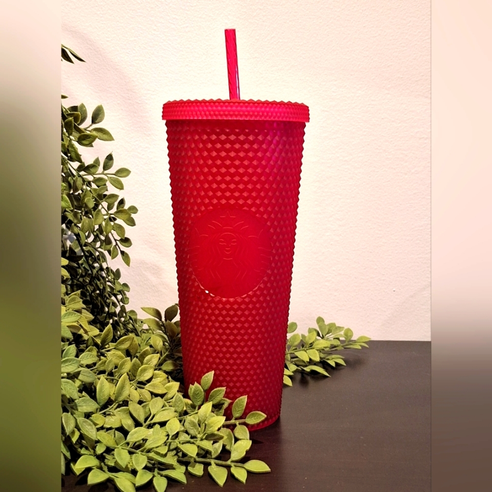 nwt Starbucks Spring 2023 Matte Berry Jeweled Coldcup Tumbler